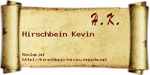 Hirschbein Kevin névjegykártya